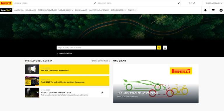 Pirelli-B2B-Homepage