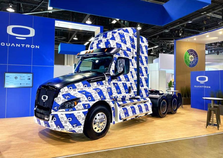 The hydrogen-electric QUANTRON Class 8 US Truck
