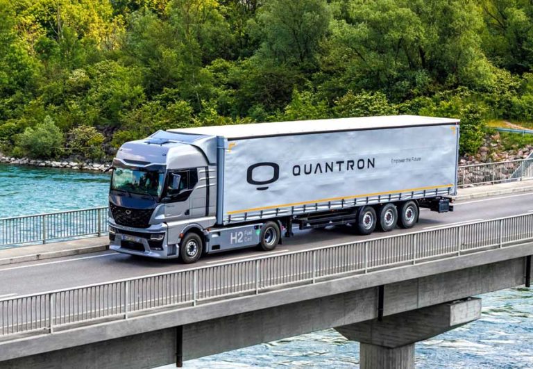 Hydrogen-electric heavy-duty truck QUANTRON QHM FCEV AERO