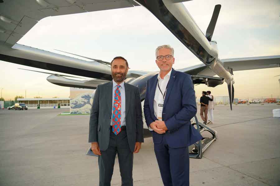 Mark Robert Henning, Managing Director of AutoFlight Europe and Captain Raman Oberoi, Chief Operating Officer of Falcon Aviation Services