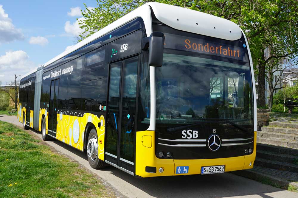 Stuttgart şehrinin toplu taşıma ağı için yeni H2 tahrik moduna sahip on adet eCitaro G yakıt hücreli araç