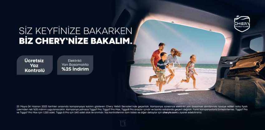 Chery’den ücretsiz yaz kontrolü hizmeti