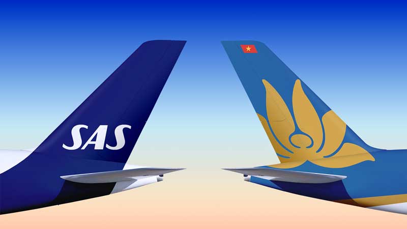 Scandinavian Airlines and Vietnam Airlines enter codeshare partnership