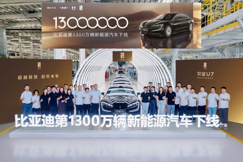 BYD, 13 milyonuncu yeni enerji aracını üreterek tarihi bir başarıya imza attı