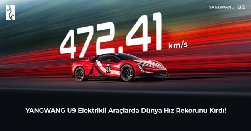 BYD YANGWANG U9, 472 km/s hıza ulaşarak elektrikli araç hız rekorunu kırdı